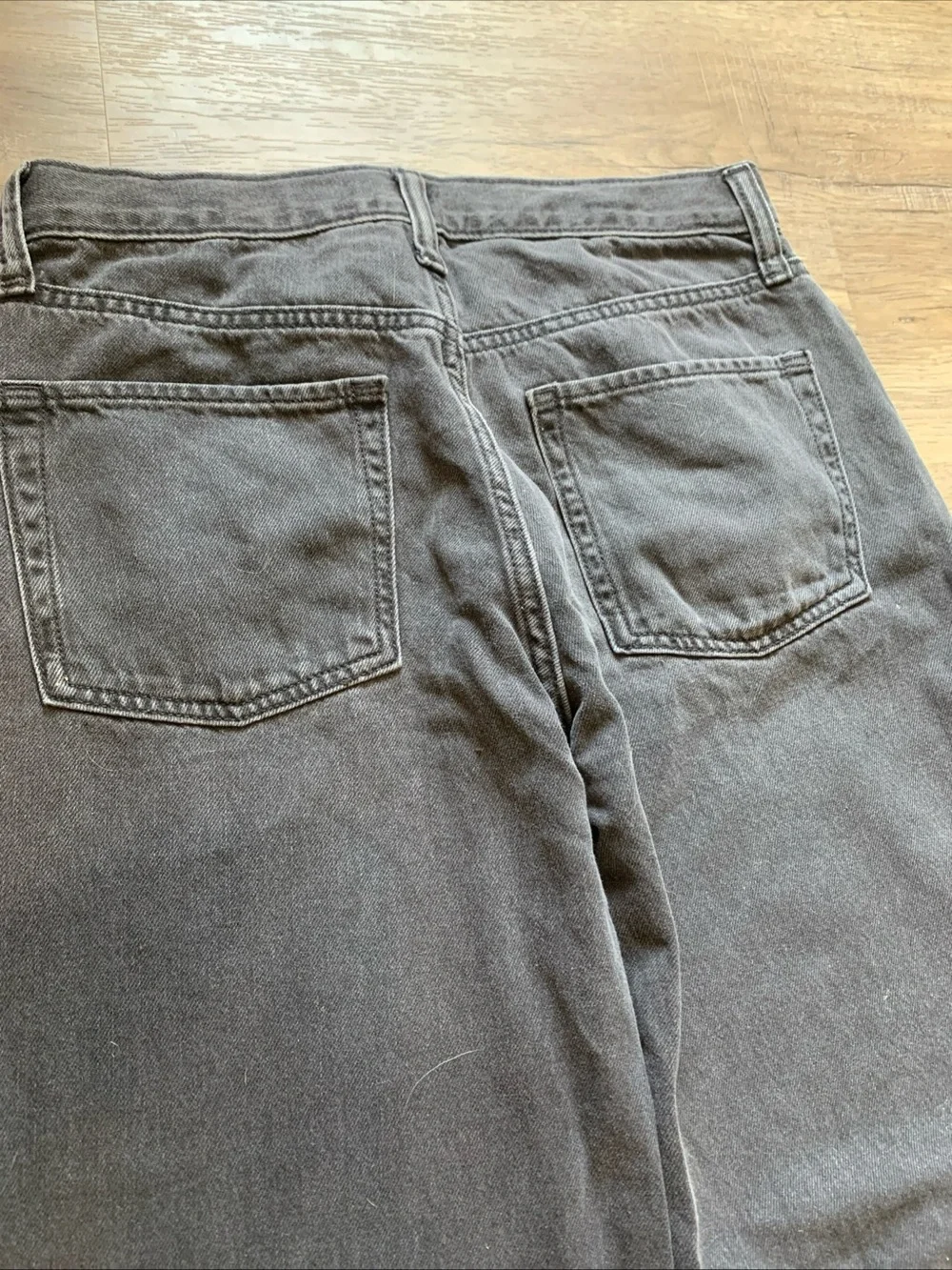 Old Navy Mid Rise Super Baggy Wide Leg Black Jeans NWT Sz 14